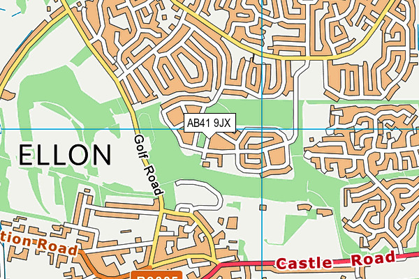 AB41 9JX map - OS VectorMap District (Ordnance Survey)