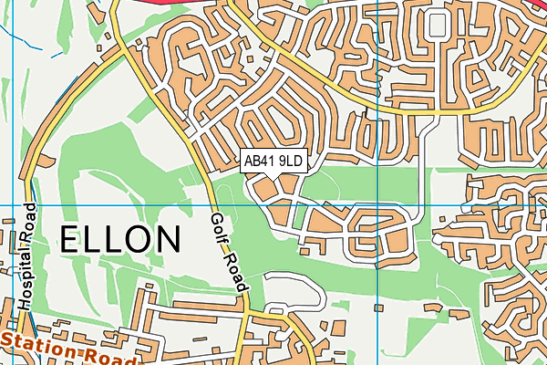 AB41 9LD map - OS VectorMap District (Ordnance Survey)