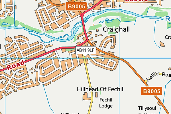 AB41 9LF map - OS VectorMap District (Ordnance Survey)