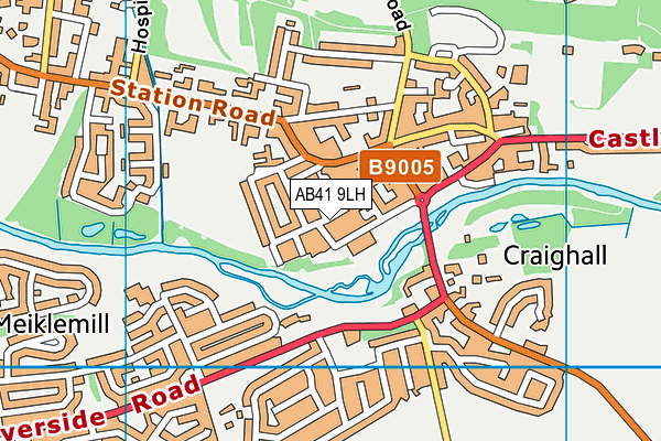 AB41 9LH map - OS VectorMap District (Ordnance Survey)