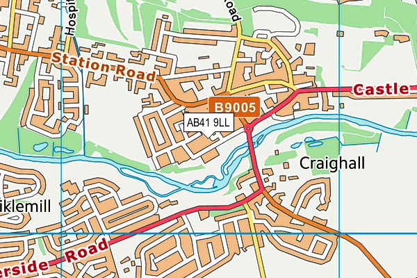 AB41 9LL map - OS VectorMap District (Ordnance Survey)