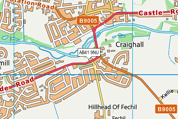 AB41 9NU map - OS VectorMap District (Ordnance Survey)