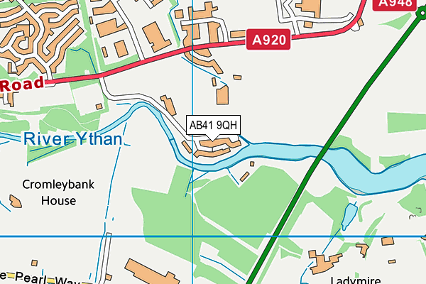 AB41 9QH map - OS VectorMap District (Ordnance Survey)