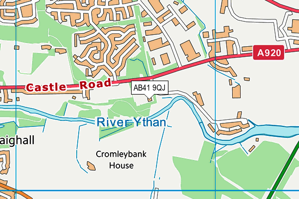 AB41 9QJ map - OS VectorMap District (Ordnance Survey)