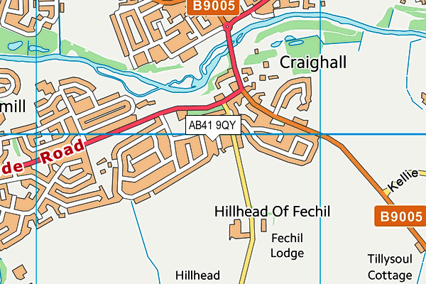 AB41 9QY map - OS VectorMap District (Ordnance Survey)