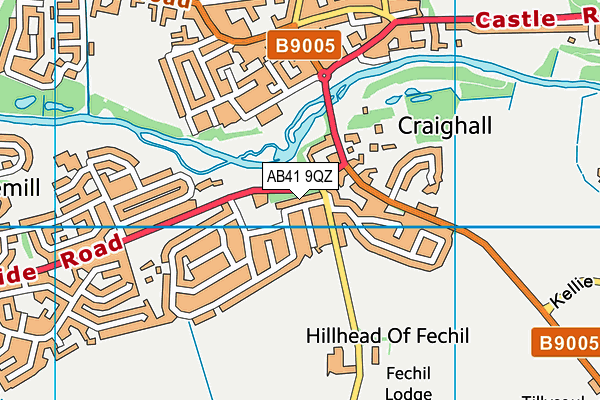 AB41 9QZ map - OS VectorMap District (Ordnance Survey)