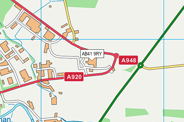 AB41 9RY map - OS VectorMap District (Ordnance Survey)