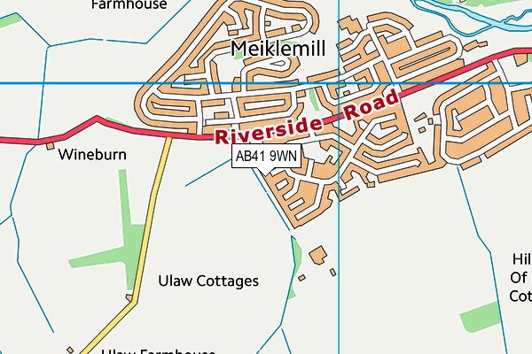 AB41 9WN map - OS VectorMap District (Ordnance Survey)