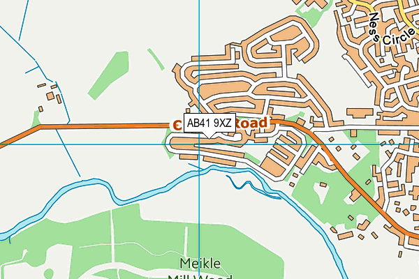 AB41 9XZ map - OS VectorMap District (Ordnance Survey)