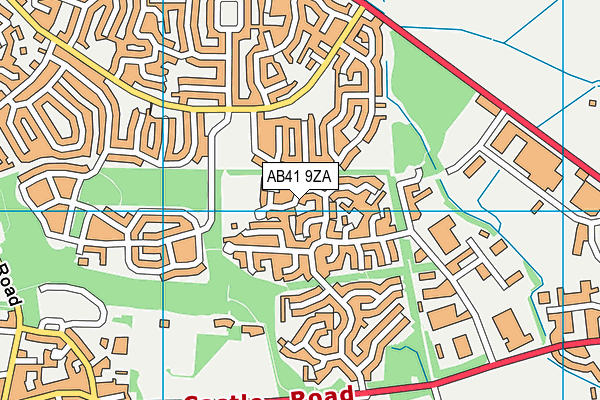 AB41 9ZA map - OS VectorMap District (Ordnance Survey)