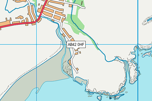 AB42 0HF map - OS VectorMap District (Ordnance Survey)