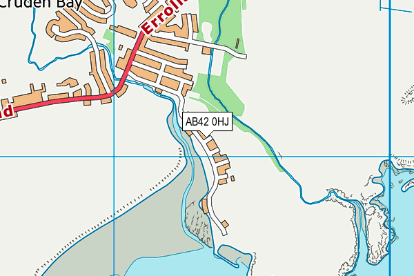 AB42 0HJ map - OS VectorMap District (Ordnance Survey)