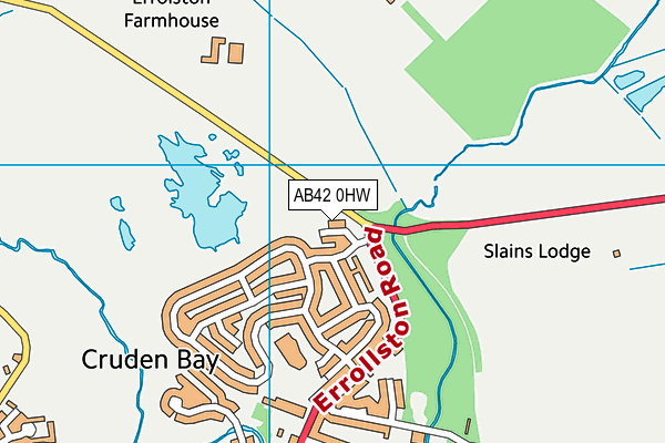 AB42 0HW map - OS VectorMap District (Ordnance Survey)