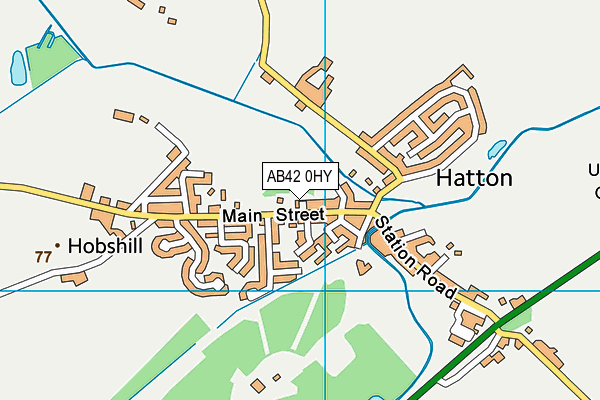 AB42 0HY map - OS VectorMap District (Ordnance Survey)