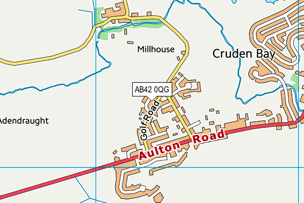 AB42 0QG map - OS VectorMap District (Ordnance Survey)