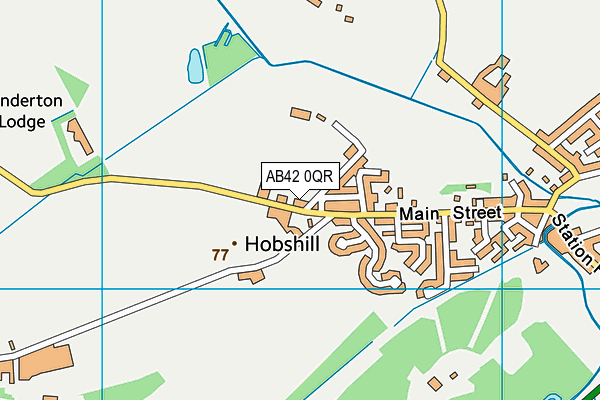 AB42 0QR map - OS VectorMap District (Ordnance Survey)