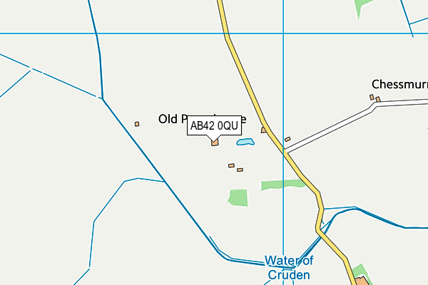 AB42 0QU map - OS VectorMap District (Ordnance Survey)