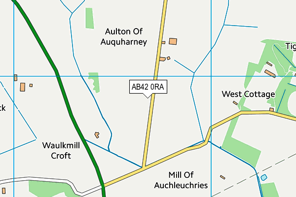 AB42 0RA map - OS VectorMap District (Ordnance Survey)