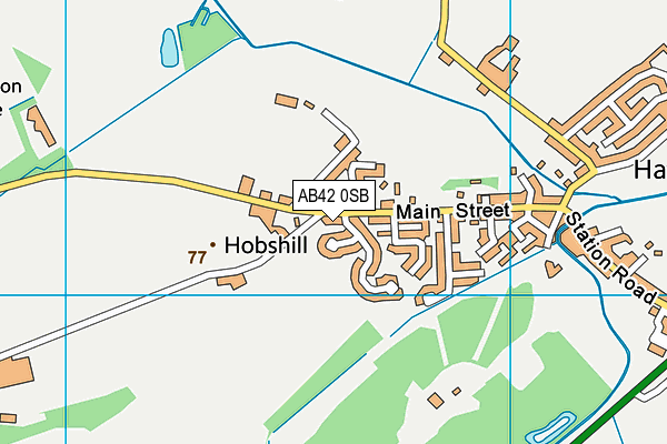 AB42 0SB map - OS VectorMap District (Ordnance Survey)
