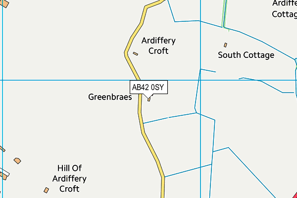 AB42 0SY map - OS VectorMap District (Ordnance Survey)