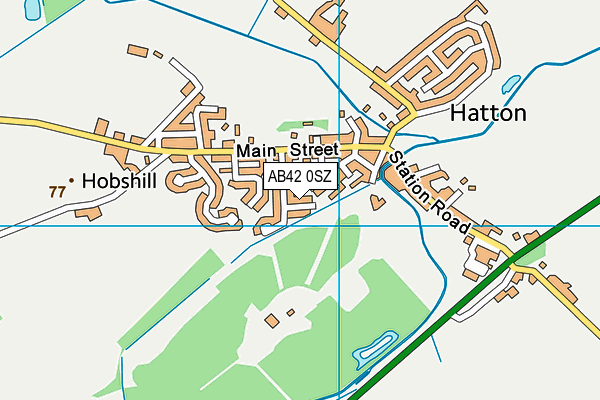 AB42 0SZ map - OS VectorMap District (Ordnance Survey)