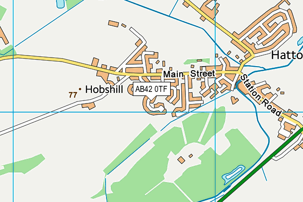 AB42 0TF map - OS VectorMap District (Ordnance Survey)