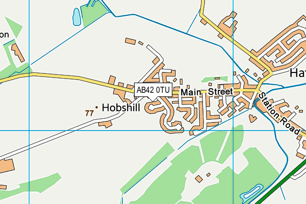AB42 0TU map - OS VectorMap District (Ordnance Survey)