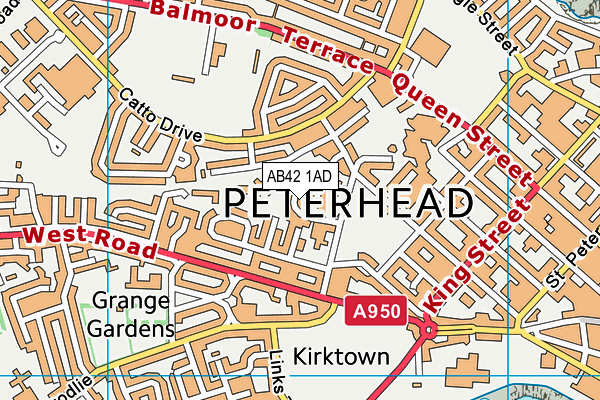 AB42 1AD map - OS VectorMap District (Ordnance Survey)