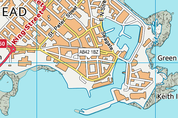 AB42 1BZ map - OS VectorMap District (Ordnance Survey)