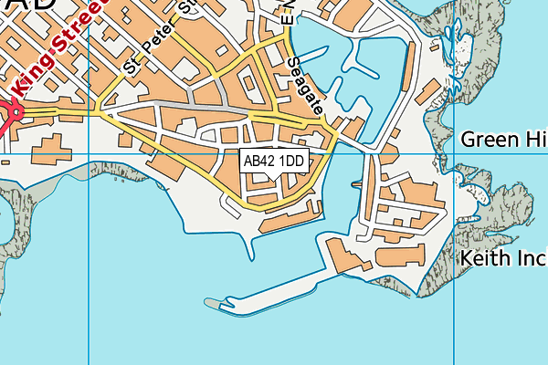 AB42 1DD map - OS VectorMap District (Ordnance Survey)