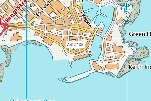 AB42 1DE map - OS VectorMap District (Ordnance Survey)