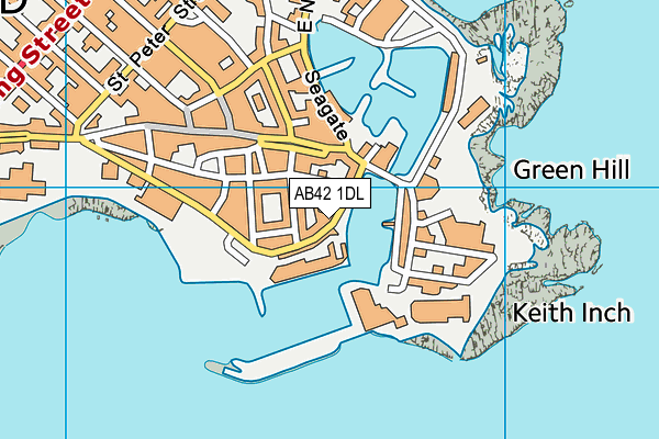 AB42 1DL map - OS VectorMap District (Ordnance Survey)