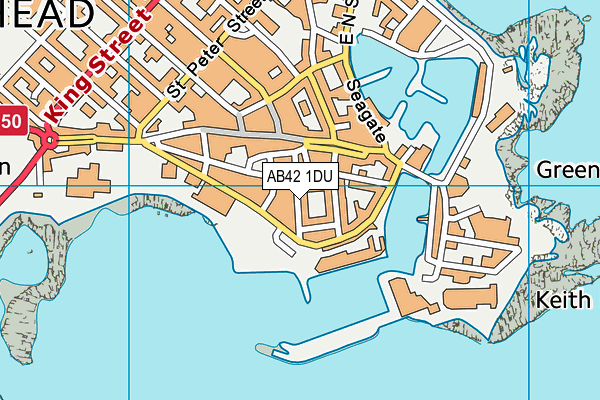 AB42 1DU map - OS VectorMap District (Ordnance Survey)