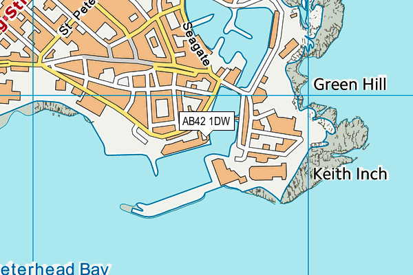 AB42 1DW map - OS VectorMap District (Ordnance Survey)