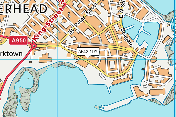 AB42 1DY map - OS VectorMap District (Ordnance Survey)