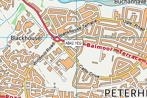 AB42 1EG map - OS VectorMap District (Ordnance Survey)