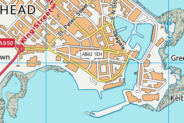 AB42 1EH map - OS VectorMap District (Ordnance Survey)