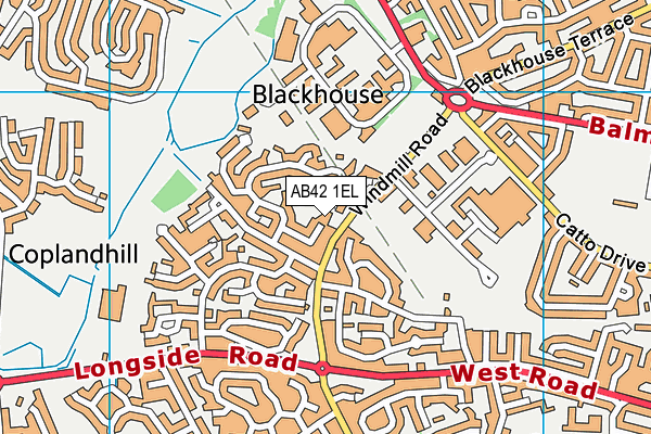 AB42 1EL map - OS VectorMap District (Ordnance Survey)