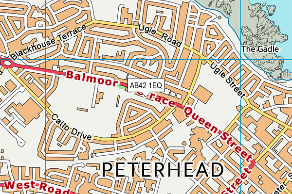 Map of PETERHEAD FOOTBALL CLUB LIMITED at district scale