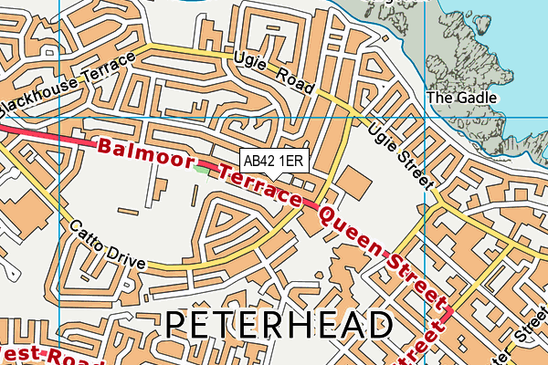 AB42 1ER map - OS VectorMap District (Ordnance Survey)