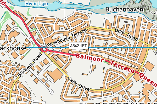 AB42 1ET map - OS VectorMap District (Ordnance Survey)