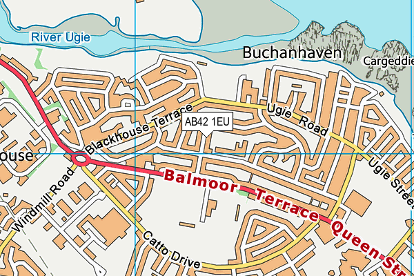 AB42 1EU map - OS VectorMap District (Ordnance Survey)