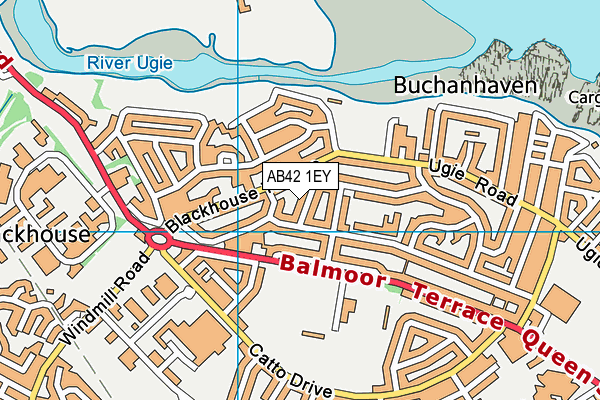 AB42 1EY map - OS VectorMap District (Ordnance Survey)