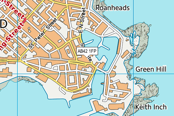 AB42 1FP map - OS VectorMap District (Ordnance Survey)