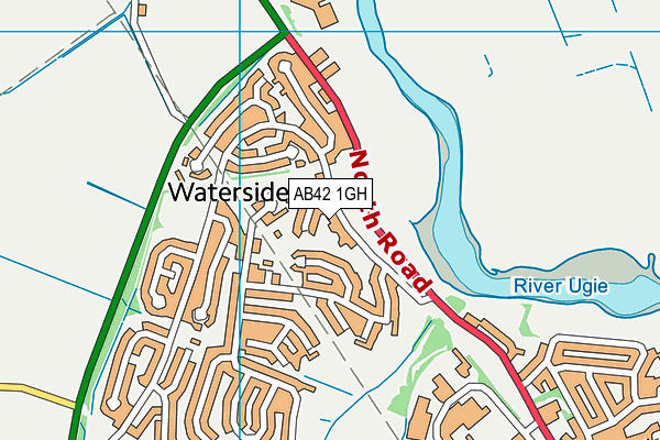 AB42 1GH map - OS VectorMap District (Ordnance Survey)