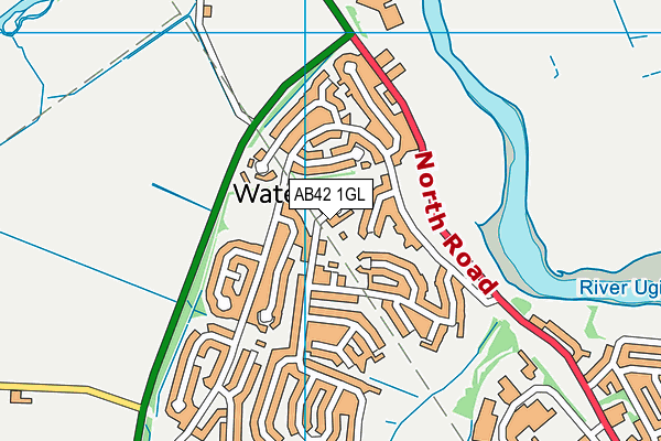 AB42 1GL map - OS VectorMap District (Ordnance Survey)