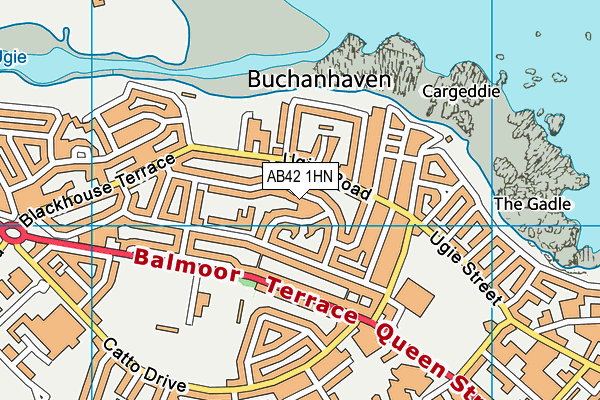 AB42 1HN map - OS VectorMap District (Ordnance Survey)