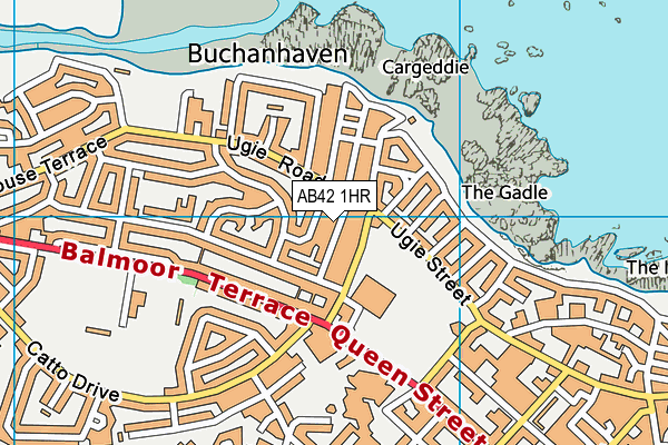 AB42 1HR map - OS VectorMap District (Ordnance Survey)