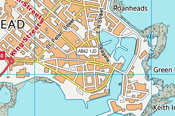 AB42 1JD map - OS VectorMap District (Ordnance Survey)
