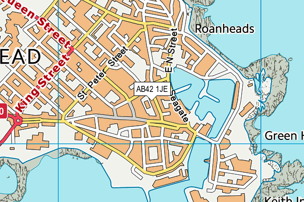 AB42 1JE map - OS VectorMap District (Ordnance Survey)